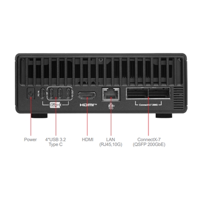 WKS AI PC MSI EDGEXPERT-32SEU NVIDIA GRACE BLACKWELL GB10 ARM 20CORE 128GB 4TBSSD NVIDIA DGX HDMI USB WIFI7 LAN BT 3ANNI