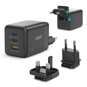 GAN CHARGER ALIMENTATORE ACER HP.DSCAB.019 100W 2XUSB-C1XUSB-A PORTS
