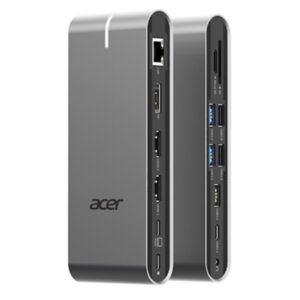 DOCKING STATION ACER 15IN1 TYPE C UNIVERSAL HP.DSCAB.022 SILVER 5XUSB-A 1XUSB-C 2Y 2XHDMI 4K@60HZ MAX 1XDP 8K@30HZ MA FINO:30/06