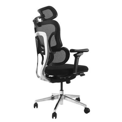 SEDIA DA UFFICIO EQUIP 651053 ERGONOMICA PREMIUM-COL. NERO- CON POGGIATESTA E BRACCIOLI