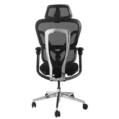 SEDIA DA UFFICIO EQUIP 651053 ERGONOMICA PREMIUM-COL. NERO- CON POGGIATESTA E BRACCIOLI