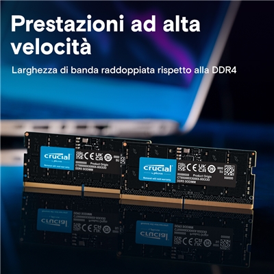 SO-DIMM DDR5 32GB 5600MHZ CT32G56C46S5 CRUCIAL CL46