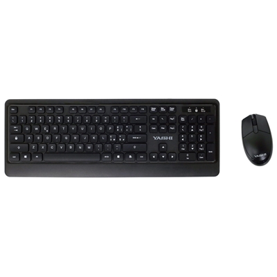 KIT YASHI TASTIERA+MOUSE WIRELESS MY537 BLACK 120TASTI FINO:30/06