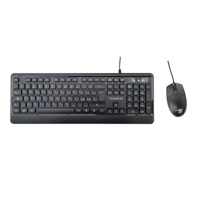 YASHI MY539 PROFESSIONAL MULTIMEDIA SOFT KEYBOARD + MOUSE USB KIT - BLACK - ITA FINO:30/06