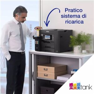 STAMPANTE EPSON MFC INK ECOTANK ET-5855 C11CJ29406A4 32PPM 4IN1 ADF F/R LCD 550FG USB LAN WIFI DIRECT FINO:30/06