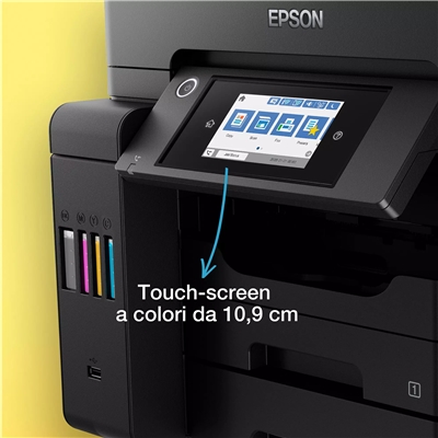 STAMPANTE EPSON MFC INK ECOTANK ET-5855 C11CJ29406A4 32PPM 4IN1 ADF F/R LCD 550FG USB LAN WIFI DIRECT FINO:30/06