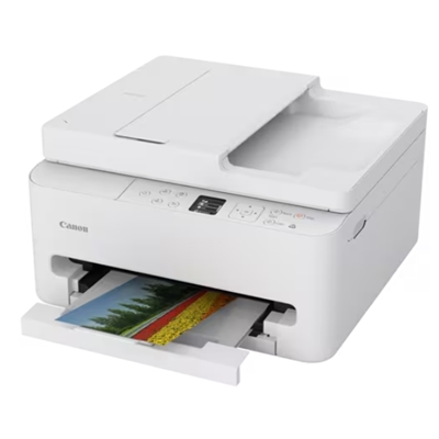 STAMPANTE CANON MFC INK PIXMA TS7550I WHITE 7178C006 3IN1.14 IPM. INCHIOSTRO NERO A PIGMENTI E COLORI DYE.SCHERMO OLE FINO:30/06