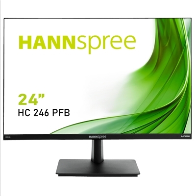 MONITOR HANNSPREE LCD LED 24 WIDE FRAMELESS HC246PFB 5MS MM FHD 1000:1 BLACK VGA HDMI DP VESA