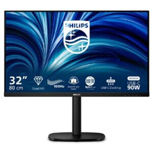MONITOR PHILIPS LCD IPS LED 100HZ 31.5 WIDE 32BU3601/00 4MS MM SOFTBLUE QHD 1000:1 BLACK 2XHDMI DP HUB USB LAN REG.A FINO:30/06