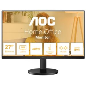 MONITOR AOC LCD IPS 27 WIDE FRAMELESS U27B3AF 4MS MM UHD 1000:1 BLACK 2XHDMI DP REG.ALT. VESA
