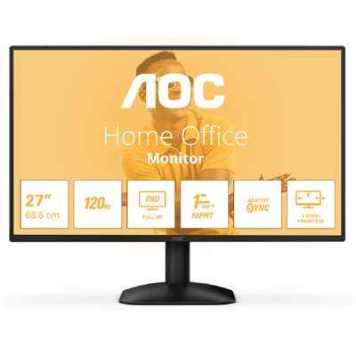 MONITOR AOC LCD IPS 120HZ 27 WIDE FRAMELESS 27B31H 4MS FHD 1500:1 BLACK VGA HDMI VESA
