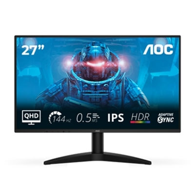 MONITOR AOC LCD IPS 144HZ 27 WIDE FRAMELESS Q27B36X 4MS QHD 1500:1 BLACK HDMI DP VESA FINO:30/06