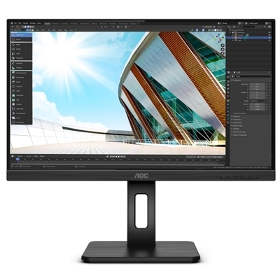 MONITOR AOC LCD IPS LED 27 WIDE FRAMELESS U27P2 4MS MM QHD 1300:1 BLACK 2XHDMI DP VESA