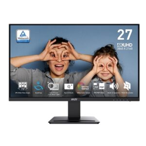 MONITOR MSI PRO MP273U 27 IPS AG UHD 16:9 MM 1000:1 4MS 2XHDMI DP VESA BLACK