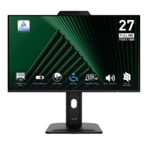 MONITOR MSI PRO MP272PMG 27 IPS AG FHD 16:9 MM 1500:1 1MS 120HZ WEBCAM VGA HDMI DP REG.ALT. PIVOT VESA BLACK