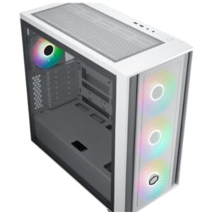 CABINET ATX MIDI TOWER COOLER MASTER MB600-WGNN-S00 MASTERBOX 600 WHITE ATX 2X3.5 2X2.5 2XUSB3.2 3X140MM-ARGB NOALIM VETRO LATER