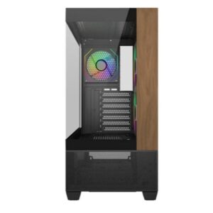 CABINET ATX MIDI TOWER COOLER MASTER E690-KHNN-S00ELITE 690 WOOD BLACK ATX/MATX/ITX 1X3.5 1X2.5 3X120MM-ARGB-FAN USB-C VETRO