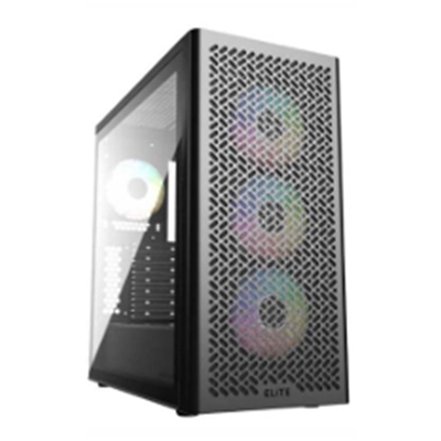 CABINET ATX MIDI TOWER COOLER MASTER E502-KGNN-SAZ ELITE 502 4 FAN ATX 2X3.5 2X2.5 USB3.0 4X120MM-ARGB NOALIM VETRO L FINO:30/06