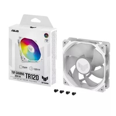 VENTOLA PER CABINET TUF GAMING TR120 FAN ARGB BIANCA 120X120X28MM HYDRAULIC BEARING 29DB AURA SYNC 90DA0093-B09000