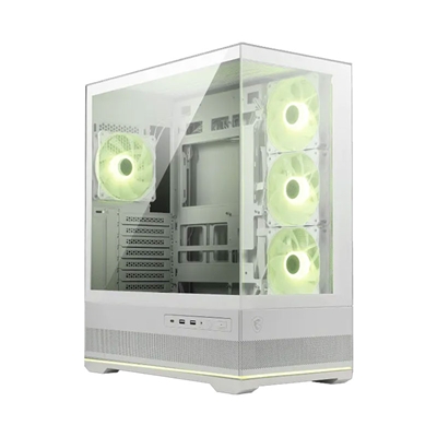 CABINET ATX MINI TOWER MSI MAG PANO 110R PZ WHITE 3XUSB 7XSLOT 4XFAN-120MMARGB ATX MICRO-ATX MINI-ATX 420X225X485MM V FINO:15/06