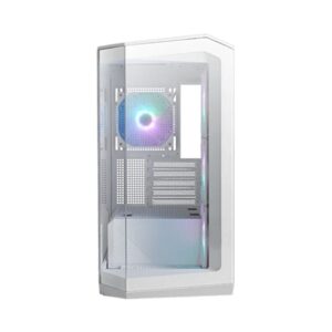 CABINET ATX MICRO TOWER MSI MAG PANO M100R PZ WHITE 2XUSB 5XSLOT 4XFAN-120MMARGB MICRO-ATX ITX 488X235X453MM VETRO TE FINO:15/06