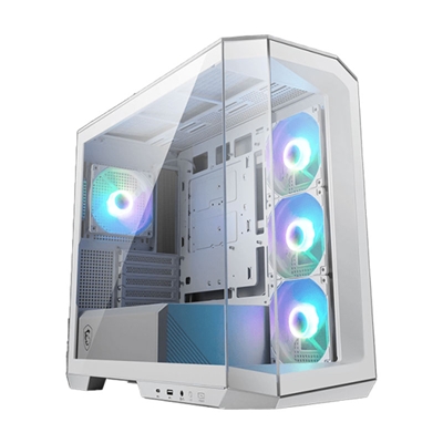 CABINET ATX MICRO TOWER MSI MAG PANO M100R PZ WHITE 2XUSB 5XSLOT 4XFAN-120MMARGB MICRO-ATX ITX 488X235X453MM VETRO TE FINO:15/06