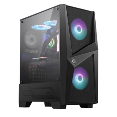 CABINET ATX MIDI TOWER MSI MAG FORGE 100R 2XUSB 7XSLOT 3XFAN-120MMARGB ATX MICRO-ATX MINI-ITX 421X210X499MM VETRO TEM FINO:15/06