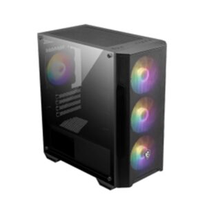 CABINET ATX MICRO TOWER MSI MAG FORGE M100A 3XUSB 4XSLOT 4XFAN-120MMRGB MICRO-ATX MINI-ITX 399X200X423MM FINO:15/06