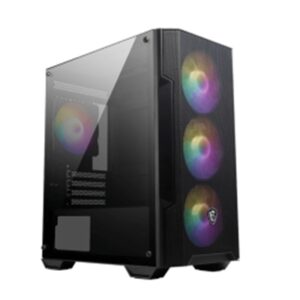 CABINET ATX MICRO TOWER MSI MAG FORGE M100A 3XUSB 4XSLOT 4XFAN-120MMRGB MICRO-ATX MINI-ITX 399X200X423MM FINO:15/06