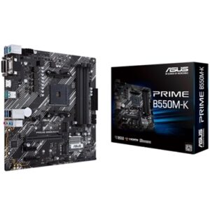 MB ASUS PRIME B550M-K B550 AM4 4XDDR4-4600O.C. 1XPCIE4.0X16 HDMI-2.1 DVI-D D-SUB 4XSATA3R M.2 GBLAN MATX 90MB14V0-M0E FINO:30/06