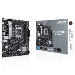 MB ASUS PRIME B760M-K B760 LGA1700 2XDDR5DC-8000O.C. 1XPCIE4.0X16 HDMI VGA 4XSATA3R M.2 USB3.2 MATX 90MB1FI0-M0EAY0 FINO:30/06