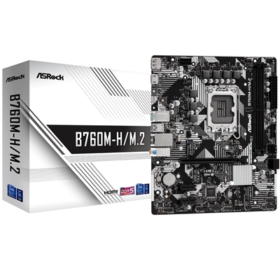 MB ASROCK B760M-H/M.2 LGA1700 2XDDR5DC-7200OC 1XPCIE4.0X16 HDMI DP 4XSATA3R M.2 USB3.2 GBLAN MATX 90-MXBM40-A0UAYZ