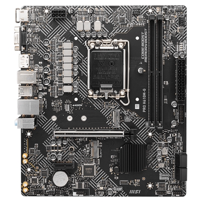 MB MSI PRO H610M-G LGA1700 2XDDR5DC-5600 1XHDMI 1XDP VGA 1XPCIE4.0X16 1XM.2 4XSATA3 LAN USB3.2 MATX FINO:08/06