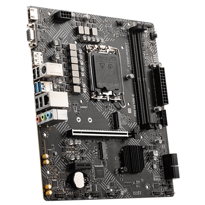MB MSI PRO H610M-G LGA1700 2XDDR5DC-5600 1XHDMI 1XDP VGA 1XPCIE4.0X16 1XM.2 4XSATA3 LAN USB3.2 MATX FINO:08/06