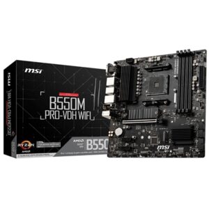MB MSI B550M PRO-VDH WIFI AM4 4XDDR4DC-4400 1XHDMI 1XDP 1XPCIE4.0X16 2XM.2 4XSATA3R GBLAN USB3.2 WIFI MATX FINO:15/06