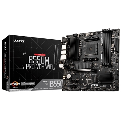 MB MSI B550M PRO-VDH WIFI AM4 4XDDR4DC-4400 1XHDMI 1XDP 1XPCIE4.0X16 2XM.2 4XSATA3R GBLAN USB3.2 WIFI MATX FINO:15/06