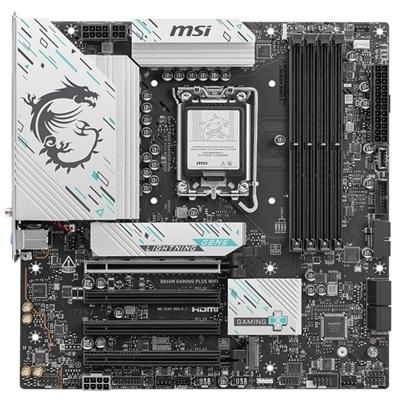 MB MSI B860M GAMING PLUS WIFI LGA1851 4XDDR5DC-8600O.C. 1XHDMI 1XDP 1XPCIE5.0X16 3XM.2 4XSATA3R USB3.2 GBLAN WIFI-7 B FINO:15/06