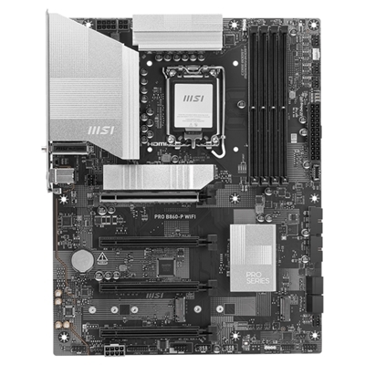 MB MSI PRO B860-P WIFI LGA1851 4XDDR5DC-8600O.C. 1XHDMI 1XDP THUNDERBOLT 1XPCIE5.0X16 3XM.2 4XSATA3R USB3.2 GBLAN WIF FINO:15/06