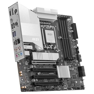 MB MSI PRO B860M-A WIFI LGA1851 4XDDR5DC-8600O.C. 1XHDMI 1XDP 1XTHUNDERB 1XPCIE5.0X16 3XM.2 4XSATA3R USB3.2 GBLAN WIFI7 BT MATX