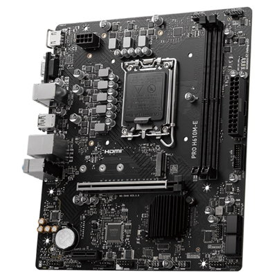 MB MSI PRO H610M-E DDR5 LGA1700 2XDDR5DC-5600 1XHDMI 1XD-SUB 1XPCIE4.0X16 1XM.2 4XSATA3 GBLAN USB3.2 MATX FINO:08/06