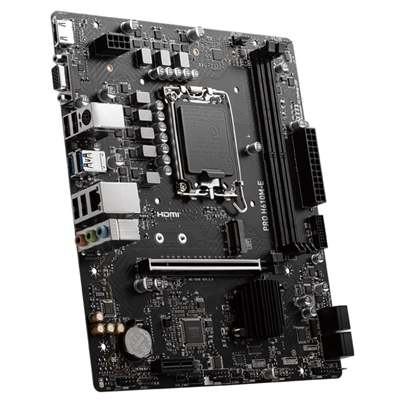 MB MSI PRO H610M-E DDR5 LGA1700 2XDDR5DC-5600 1XHDMI 1XD-SUB 1XPCIE4.0X16 1XM.2 4XSATA3 GBLAN USB3.2 MATX FINO:08/06