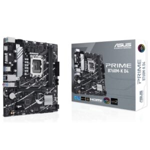 MB ASUS PRIME B760M-K D4 B760 LGA1700 2XDDR4DC-5333O.C. 1XPCIE4.0X16 HDMI VGA 4XSATA3R 2XM.2 USB3.2 MATX 90MB1DS0-M1E FINO:30/06