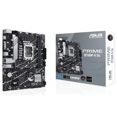 MB ASUS PRIME B760M-K D4 B760 LGA1700 2XDDR4DC-5333O.C. 1XPCIE4.0X16 HDMI VGA 4XSATA3R 2XM.2 USB3.2 MATX 90MB1DS0-M1E FINO:30/06
