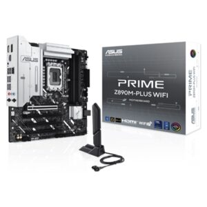 MB ASUS PRIME Z890M-PLUS WIFI Z890 LGA1851 4XDDR5DC-7600O.C 1XPCIE5.0X16 DP HDMI 6XSATA3R 3XM.2 WI-FI BT MATX 90MB1J8 FINO:30/06