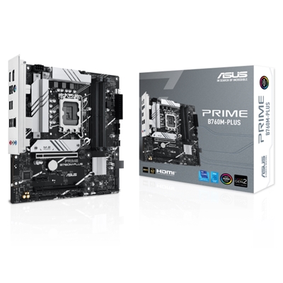 MB ASUS PRIME B760M-PLUS B760 LGA1700 4XDDR5DC-7200O.C. 1XPCIE4.0X16 DP HDMI 4XSATA3R 2XM.2 GBLAN MATX 90MB1GY0-M0EAY FINO:30/06