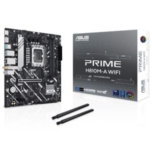 MB ASUS PRIME H810M-A WIFI H810 LGA1851 2XDDR5DC-6400HDMI DP 1XPCIE4.0X16 2XM.2 4XSATA3WIFI BT USB MATX 90MB1KJ0-M0EA FINO:30/06