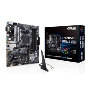 MB ASUS PRIME B550M-A WIFI II AM4 4XDDR4DC-4866(OC) DVI HDMI VGA 1XPCIE4.0X16 4XSATA3 2XM.2 WIFI6 MATX 90MB19X0-M0EAY0