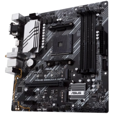 MB ASUS PRIME B550M-A WIFI II AM4 4XDDR4DC-4866(OC) DVI HDMI VGA 1XPCIE4.0X16 4XSATA3 2XM.2 WIFI6 MATX 90MB19X0-M0EAY0