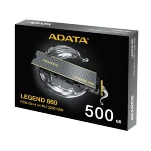 SSD-SOLID STATE DISK M.2(2280) NVME 500GB PCIE4.0X4 ADATA SLEG-860-500GCS LEGEND 860 READ:5000MB/S-WRITE:3000MB/S