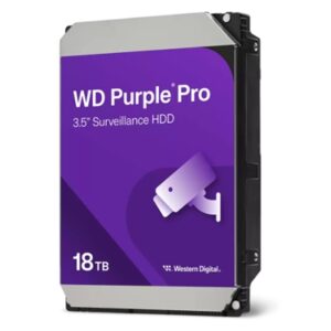 HARD DISK SATA3 3.5 18000GB(18TB) WD181PURP WD 512MB CACHE 7200RPM PURPLE PRO VIDEOSORVEGLIANZA 24X7